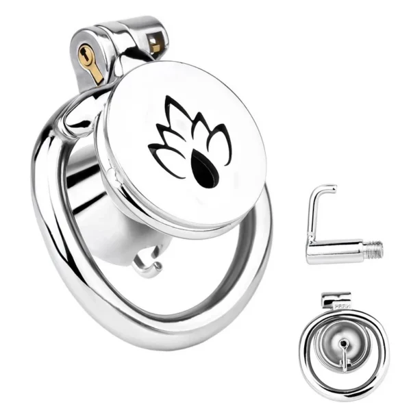 Inverted Chastity Cages, Flat Chastity Cage, PA Chastity Cage Glans Piercing Chastity Device Sex Toys