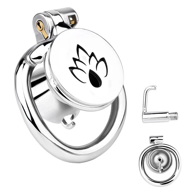 Inverted Chastity Cages, Flat Chastity Cage, PA Chastity Cage Glans Piercing Chastity Device Sex Toys