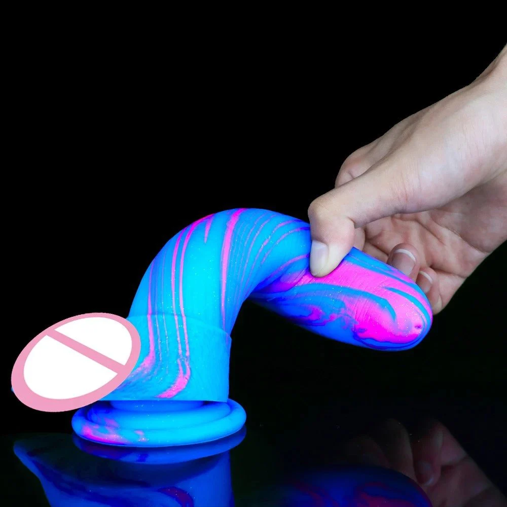 7.8in Female Banana Sexy Fruit Penis Masturbation Device Simulation Big Penis Dragon Dildo Male Sex Toy for Gay Men Masturbation