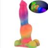 9 Inch Glow in Dark Monster Dildo for Women Luminous Geeky Dildo With Suction Cup Smooth Luminescent