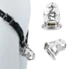 Mysterious Serpent-Themed Stainless Steel Male Penis Chastity Cage a Comfortable and Breathable Male Restraint Sex Toy
