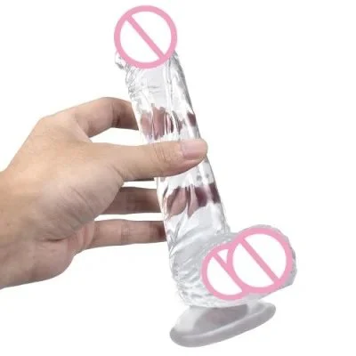 Realistic Dildo Clear Jelly Dildo With Suction Cup for Women Masturbator G Spot Clit Vaginal Stimulator Men Anal Adult Sex Toys