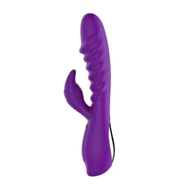 USB-Powered Women's G-Spot Dildo with Rabbit Vibrators Sex Toys for Female Clit Stimulation