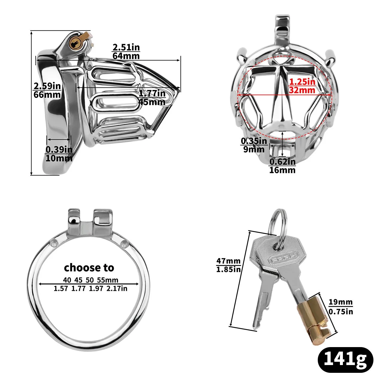 Micro Sissy Chastity Cage Urination Hole Dual-Way Restraint Strap on Roleplay Sex Toy for Men,chastity Belt,Cock Cage Men