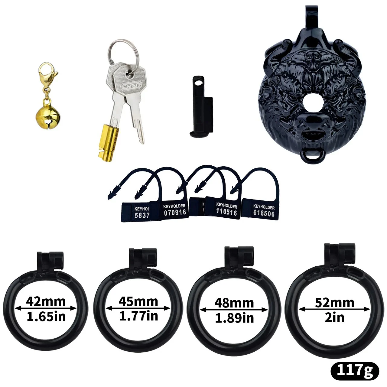 Cock Cage with Bell for Male Sex Games Glans Penis Training Tools Three Colors Cage