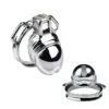 Penis Shaped Chastity Cage Metal Male Chastity Device Sex Toys for Men Cock Lock Cage 304 Stainless Steel Adult Toy