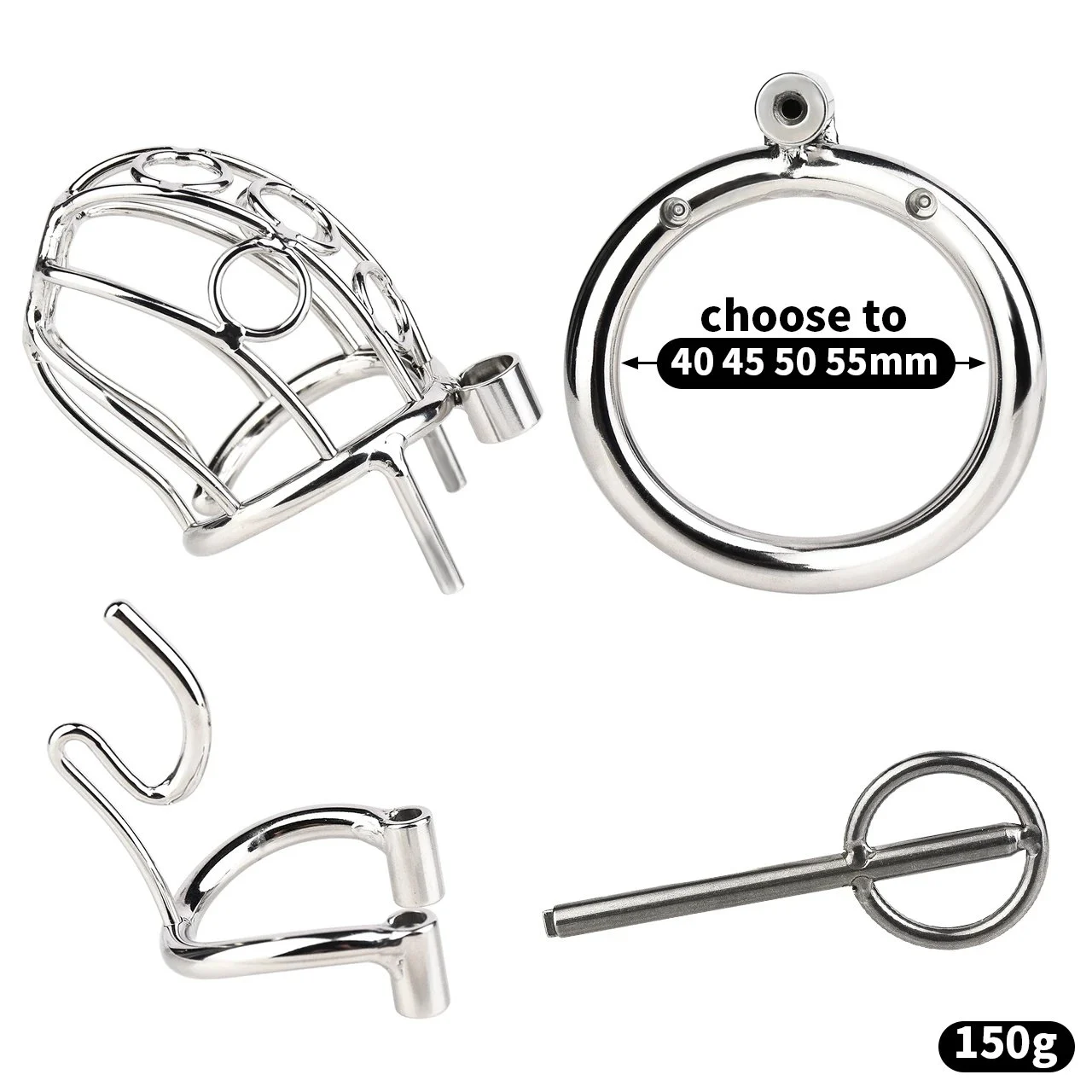 Chastity Device Ring Male Chastity Cage Pierced,Male Chastity Cage BDSM Set Sex Toys for Men, Sissy Cock Cage Gay
