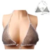 New Style Sexy Mesh Stainless Steel Breast Bra Pearl Choker Necklace Style Nipple Bra for Female Sex Bondage