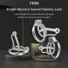 Men's Chastity Cage with Removable Urethra Dilator, Chastity Cage Chastity Belt Invisible Safety Ring Sex Toy for Men
