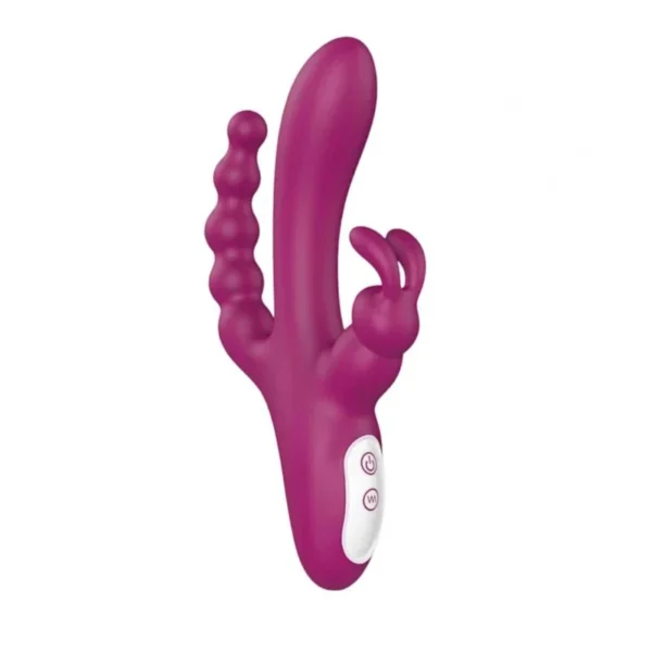 Medical Silicone+ABS 9-frequency Vibration G-spot and Anus Stimulus Rabbit Vibrators
